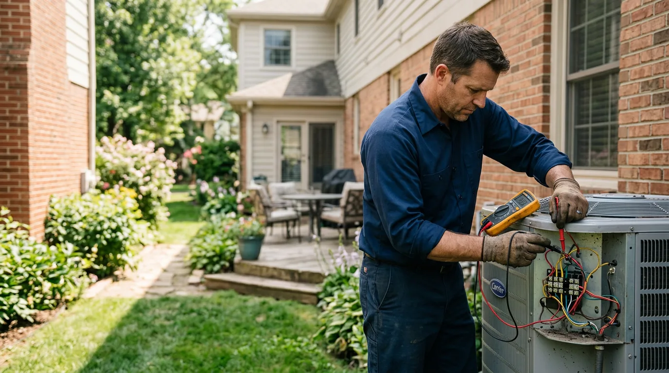 HVAC technician working near North Salem, IN